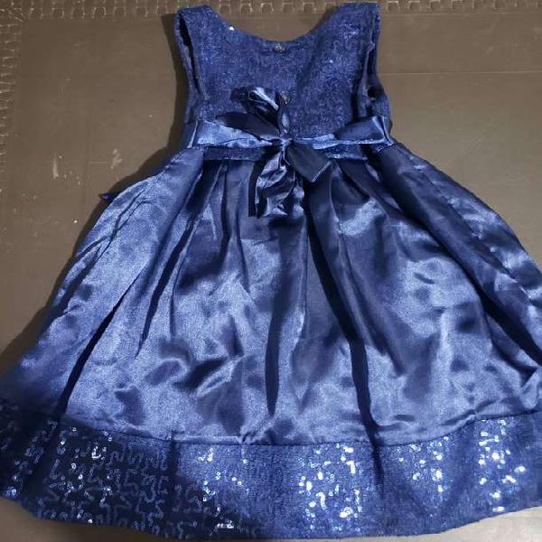 vestido azul de fiesta para niña