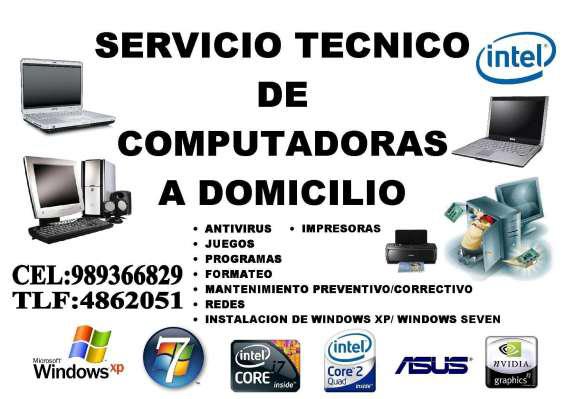 Servicio tecnico de computadoras a domicilio en Lima