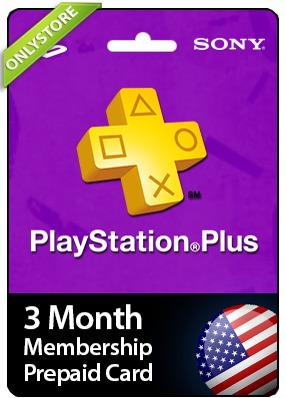 Playstation Psn Card Plus 3 Meses Ps3 Ps4 Store Usa