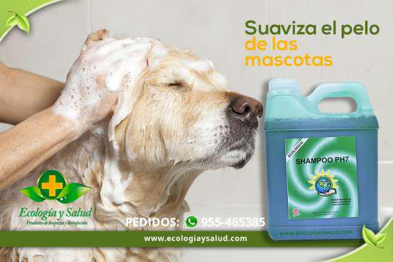 Shampoo ph7 ecologico sin sal, para baños de mascotas en
