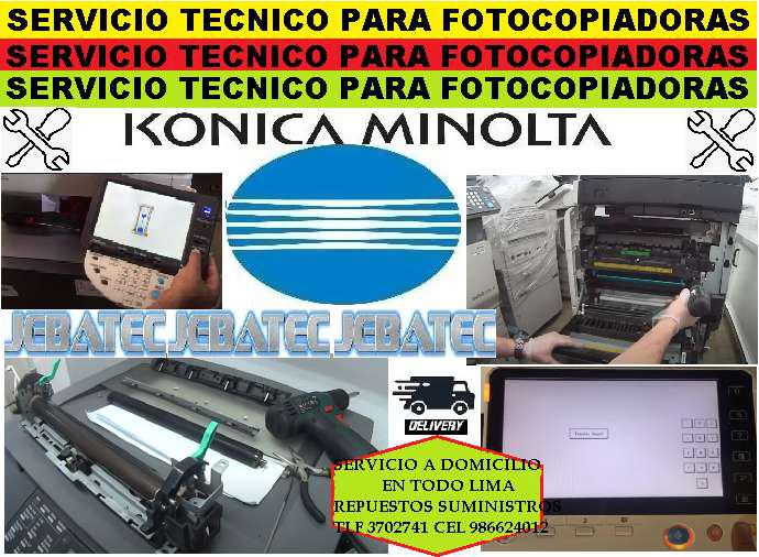 Reparacion y mantenimiento de fotocopiadoras Konica Minolta