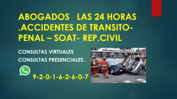 Abogados en derecho penal-transito-soat-sat en Lima