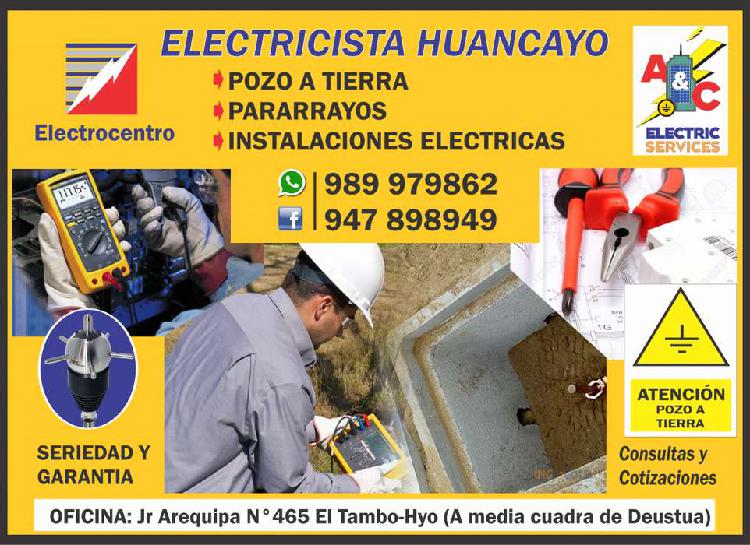 Electricista Huancayo: Pozo a tierra, pararrayos,