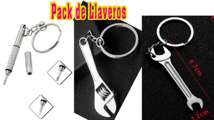 Pack X3 Llavero Herramientas Minidesarmador Perillero 3 En