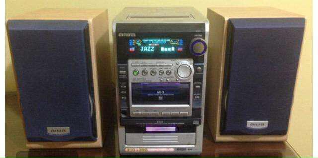 Aiwa equipo de sonido radio minidisc cassette cd