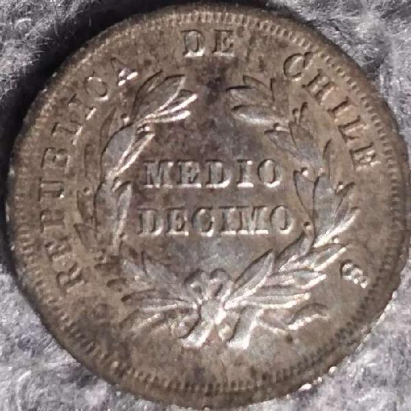 Moneda de plata chilena un décimo