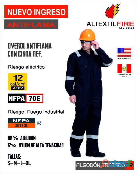 UNIFORME ANTIFLAMA ANTIARCO ROPA ANTIFLAMA NFPA 2112 NFPA