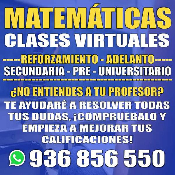 Clases De Matemáticas Virtuales - Profesor de Matemáticas