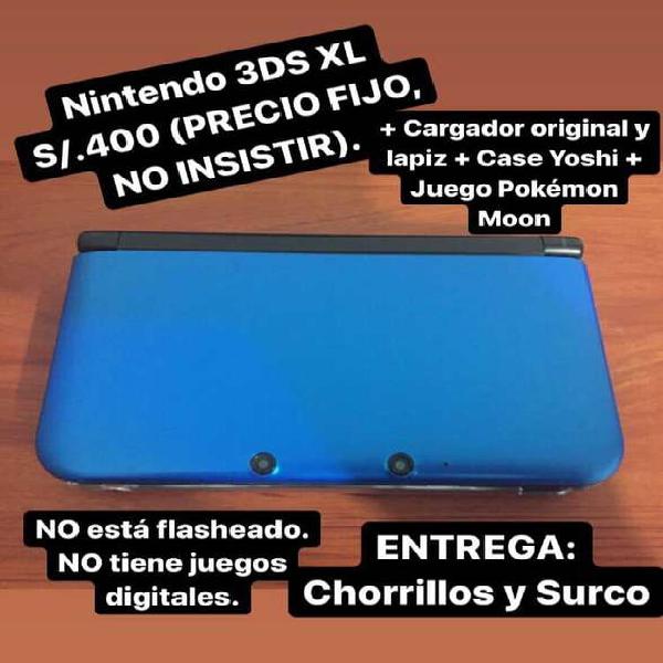 Nintendo 3DS XL (+ Juego Pokémon + Case Yoshi)