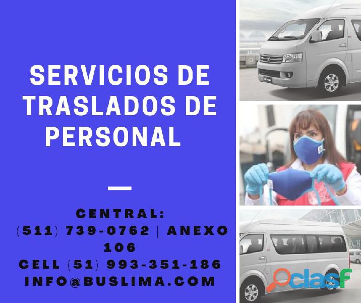 Unidades Van, Coaster y combi para empresas en Lima Perú