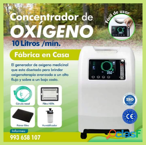 Concentrador de Oxígeno 10L / min