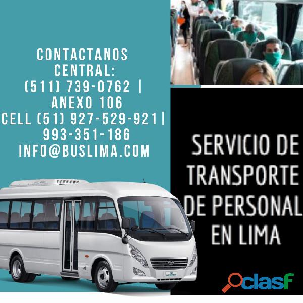 Servicios de Transporte con Unidades de Personal en Lima
