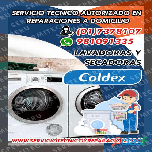 COLDEX>> Reparación de LAVADORAS en San Luis 981091335