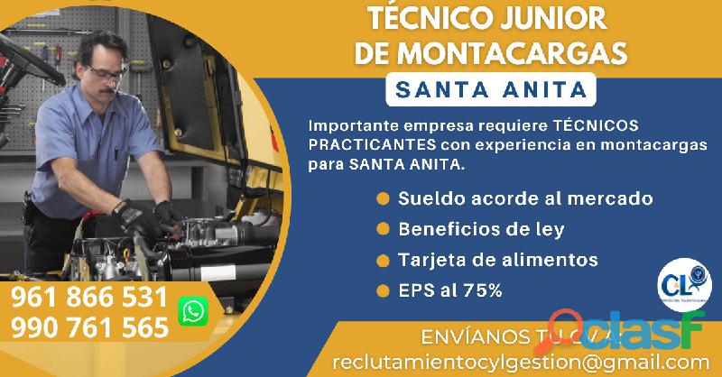 Técnico Junior Practicante Montacarga Santa Anita