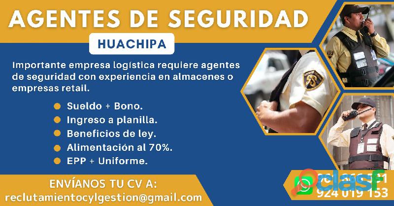 Agente de Seguridad Huachipa Planilla + EPP