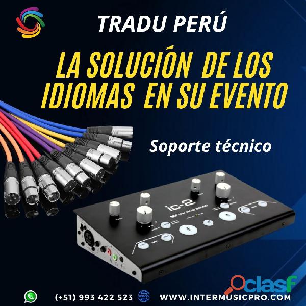 ? simultaneous interpretation for conferences in Perú ✅