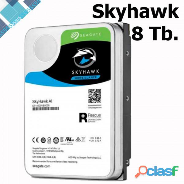 Disco duro Seagate Skyhawk AI Surveillance, 8TB, SATA 6Gbps,