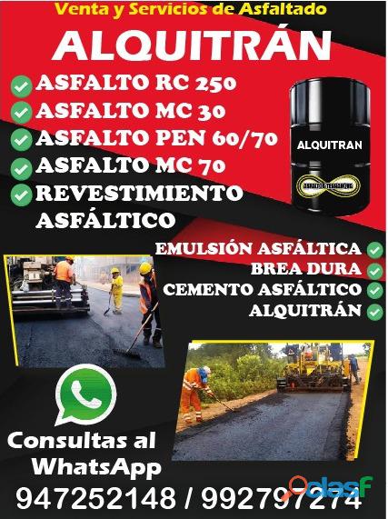 ALQUITRAN Variedad de asfaltos Lima