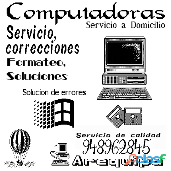 Tecnico Computadoras, solucion de errores, formateo Servicio