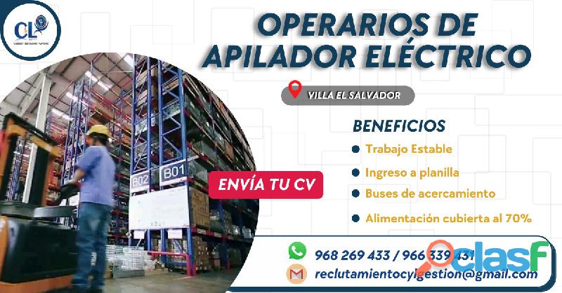 Apilador eléctrico para Sede Villa El Salvador
