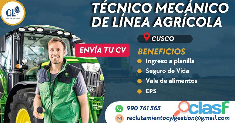 Técnico Mecánico Línea Agrícola – Cusco