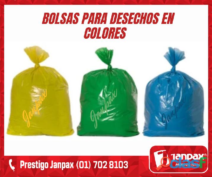 bolsas para desechos en colores