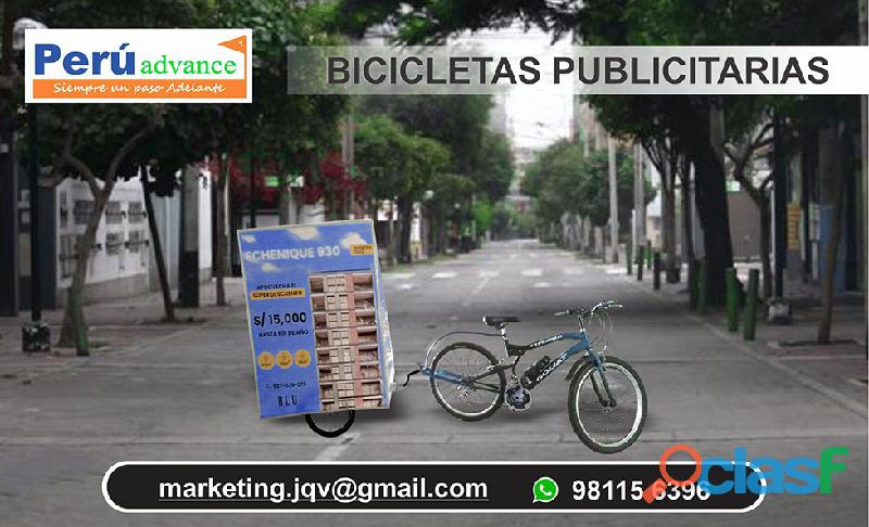 Bicicletas o Vallas publicitarias Mobiles