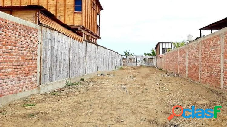 Terreno en Venta Frente al Mar de Playa Escondida Zorritos,