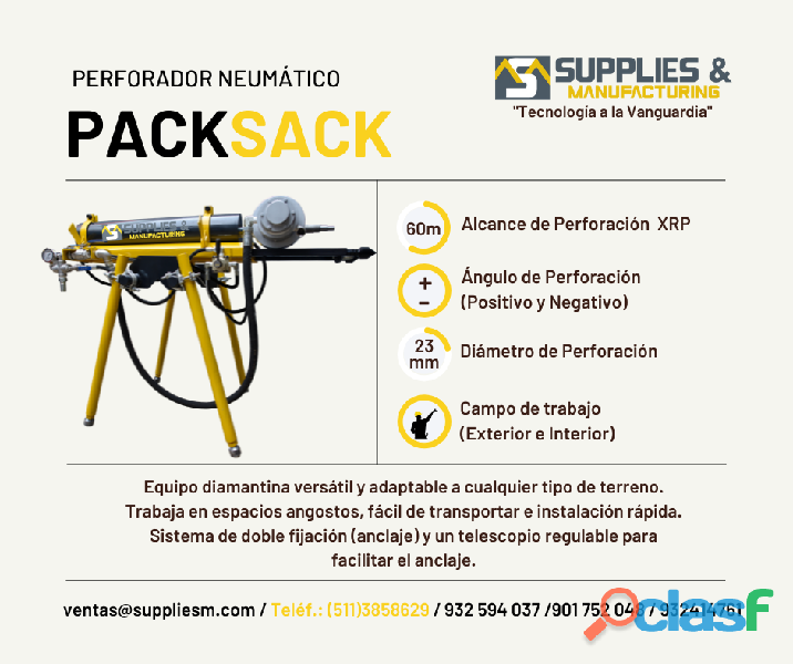 PACKSACK PERFORADOR NEUMÁTICO