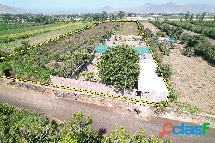 Casa de campo y terreno agricola de 20,000 m2 en Huaral