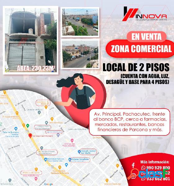 ZONA COMERCIAL-2PISOS- AV.PRINCIPAL DE PARCONA