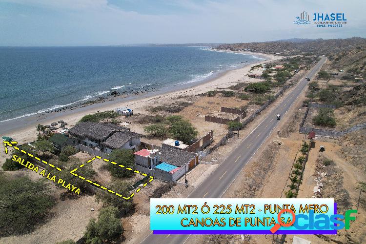 Terreno de playa en venta de 225 m2 en Punta Mero en TUMBES
