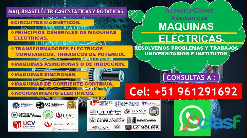 CLASES DE MÁQUINAS ELÉCTRICAS ESTÁTICA Y ROTATIVAS