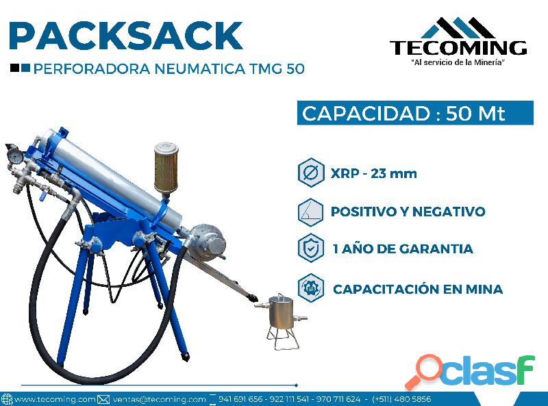Maquina packsack tmg 50 / extraccion de muestras mineras