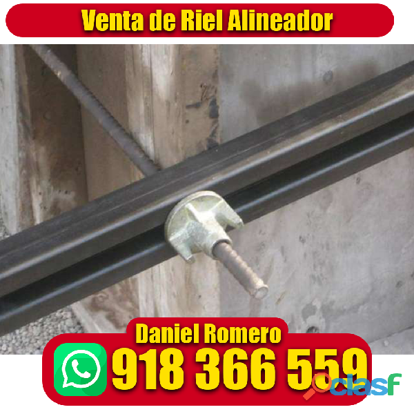 Rieles Alineadores negro de 2mm grueso y reforzado para obra