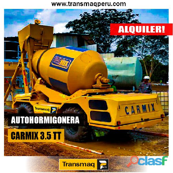 ALQUILER DE AU6TO HORMIGONERA CARMIX 3.5 TT