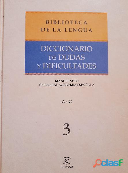 Diccionario Español Dudas y dificultades de Manuel Seco