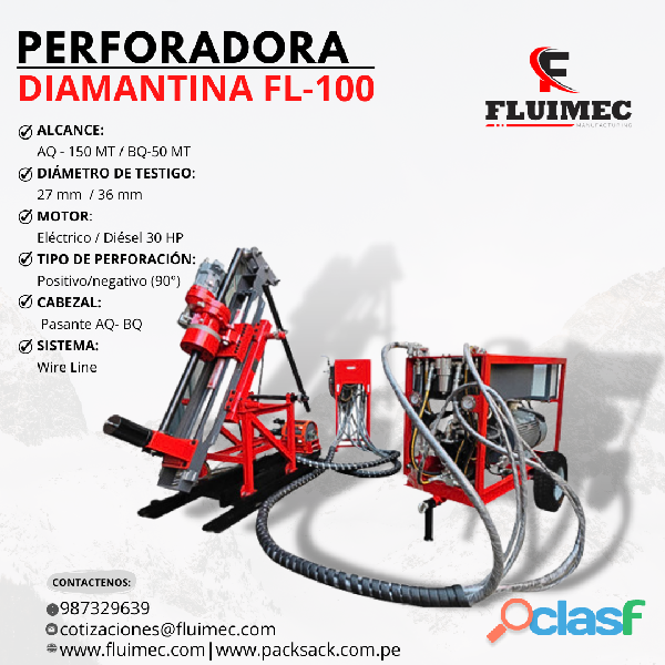 PERFORADORA DIAMANTINA FL100 – PAA INTERIOR MINA SOCAVON