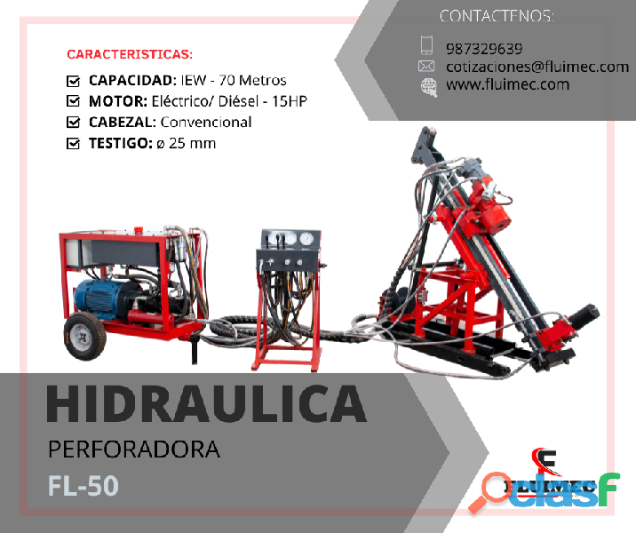 PERFORADORA HIDRAULICA FL50 PARA MINERIA