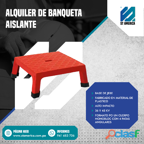 ALQUILER DE BANQUETA AISLANTE