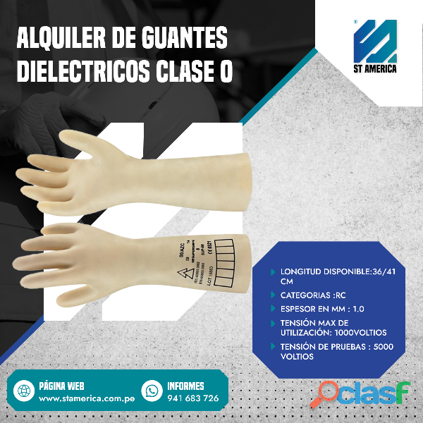 GUANTES DIELECTRICOS CLASE 0 ALQUILER