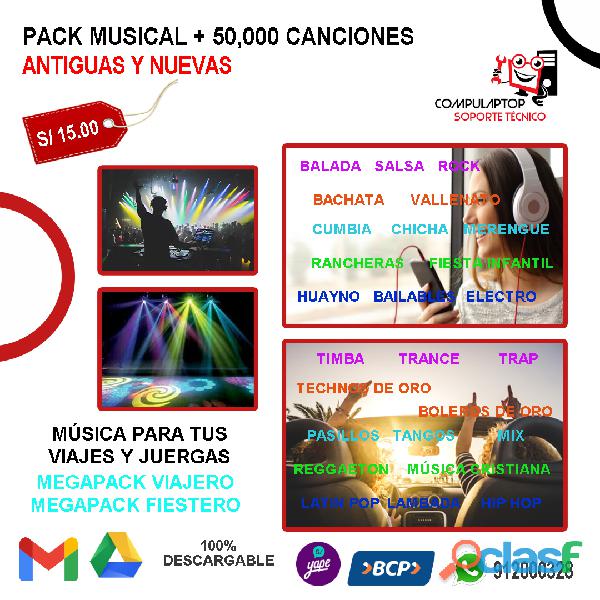 Pack Musical Antiguas y Nuevas