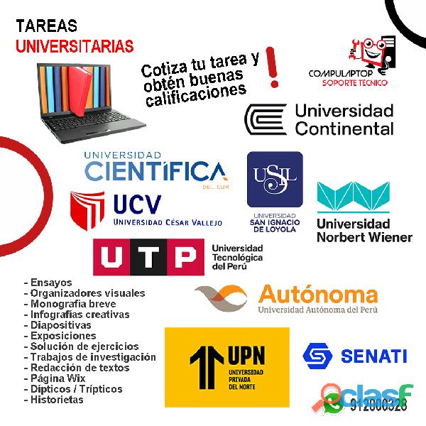 Tareas escolares y Universitarios