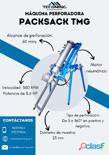 MÁQUINA PERFORADORA NEUMÁTICA PACKSACK TMG