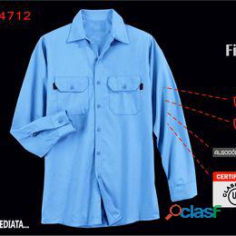 CAMISA CELESTE, 11 CAL, ANTIARCO IGNÍFUGO FIRE PRO. CINTA