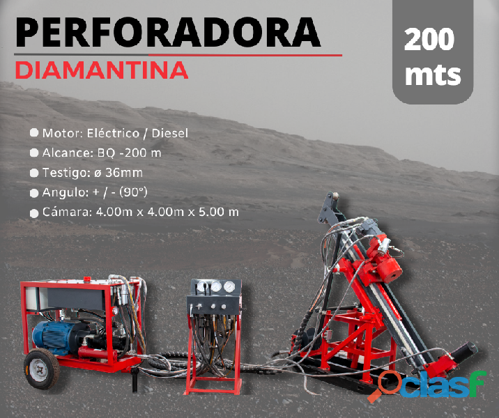 PERFORADORA DIAMANTINA – MAQUINA PARA MINERIA