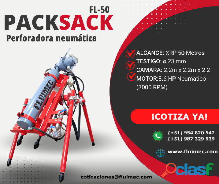 PERFORADORA PACKSACK – PARA ACTIVIDADES DE EXPLORACIÓN
