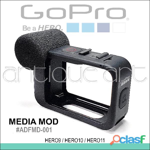 A64 Gopro Media Mod Hero9 Hero10 Hero11 Black Case Microfono