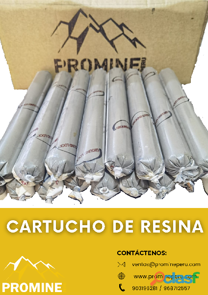 CARTUCHO DE RESINA / CALIDAD / MINERIA / PROMINE AREQUIPA