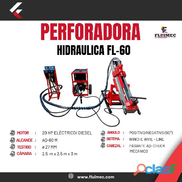 PERFORADORA HIDRAULICA FL 60 // TRANSPORTABLE Y ADAPTABLE